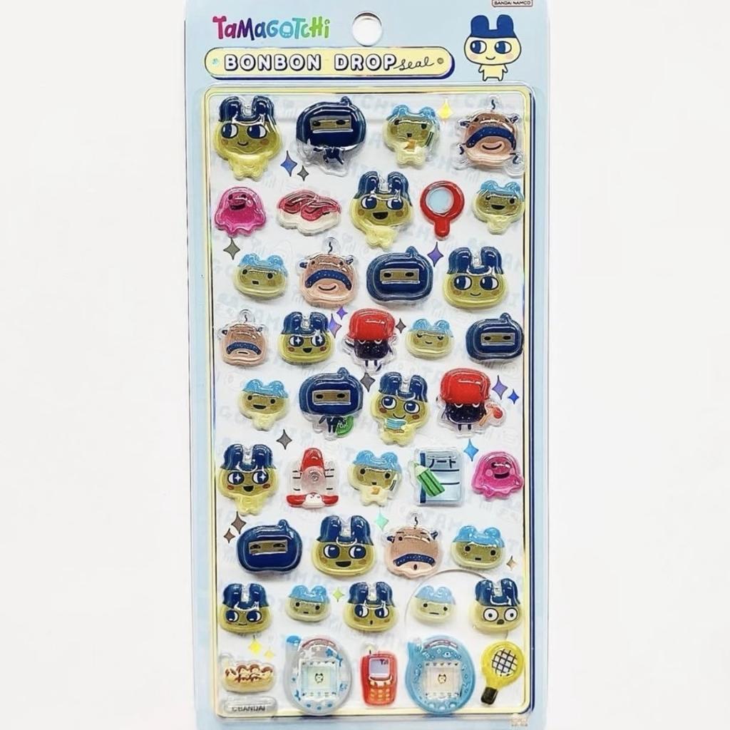 Anime Tamagotchi 3D Stickers Transparent Jelly Crystal DIY Decorative Mametchi Mimitchi Sticker Cute Desktop Phone Case Toy