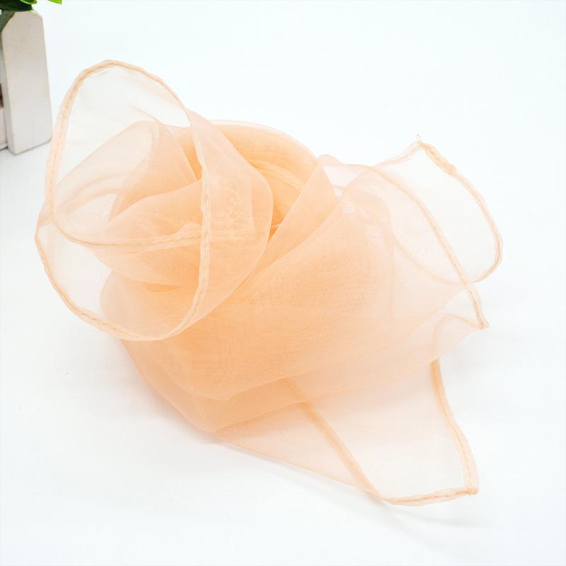 40-65 см Летняя мода шифоновый шарф в горошек женский головной убор квадратный шарф платки женские резинки для волос шейный платок платки