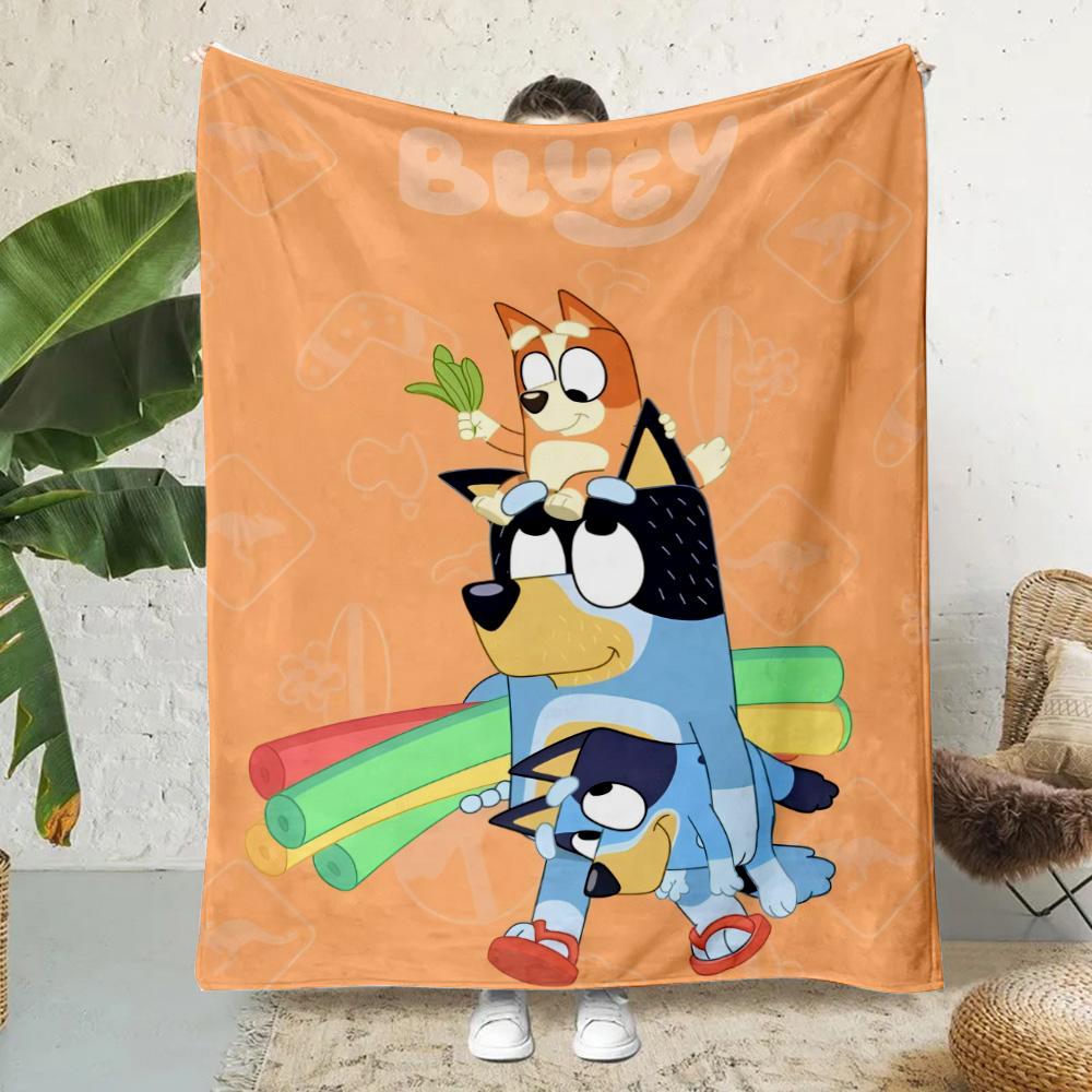 Одеяло с принтом Cartoon B-Blueys Bandit-Chillis, одеяла для пикника, теплое одеяло, мягкое и удобное одеяло для дома, путешествий, дня рождения