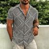 Fashion Unisex Vintage Baroque Floral Graphic Hawaiian Shirts 3D Printed Shirts Tops Summer Short Sleeves Men Women Blouse Shirt