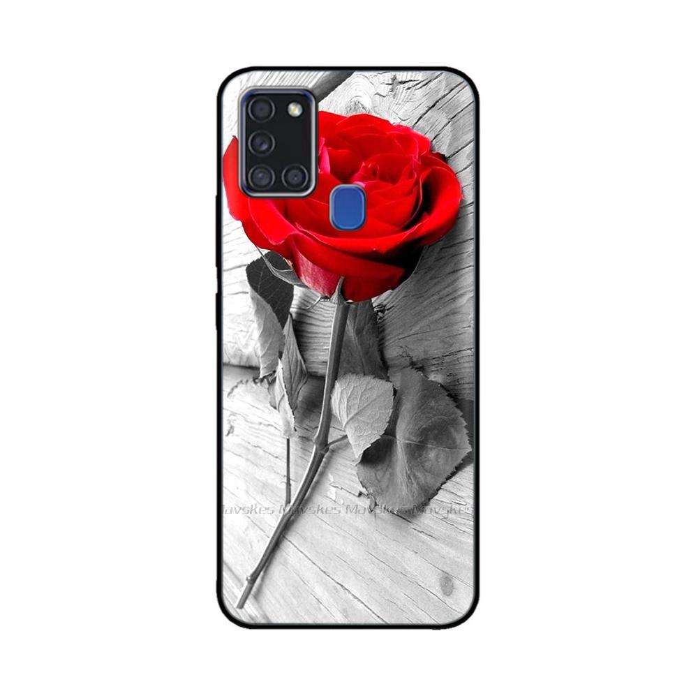 For Samsung A21S Case Silicone Back Protector Phone Soft TPU bumper Case on For Samsung Galaxy A21s GalaxyA21s A 21s a217 Cover