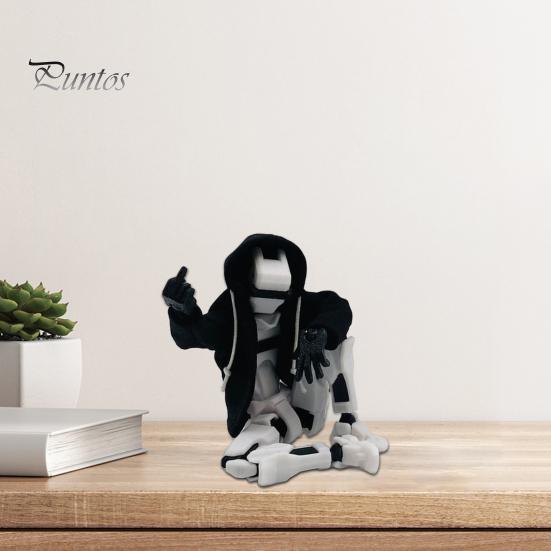 Robot Action Figure Hoodie Articulated Dummy Figurine Hooded Coat Multi-jointed Movable 3D Printed Robot Doll Clothing Costume