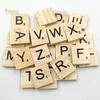 NO.KK 100Pcs Wooden Tiles Capital Letters A-Z Alphabet Board Craft Funny Toy