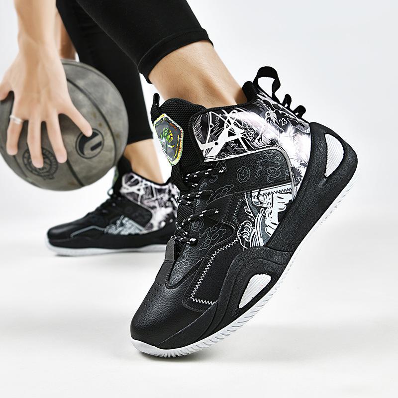 Мужские настоящие баскетбольные кроссовки для подростков, высокие спортивные кроссовки для студентов, повседневные кроссовки для бега