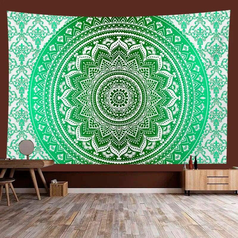 Mandala Floral Tapestry Bohemian Hippie Hanging Cloth Wall Art Decoration Background Cloth Room Living Room Home Decor
