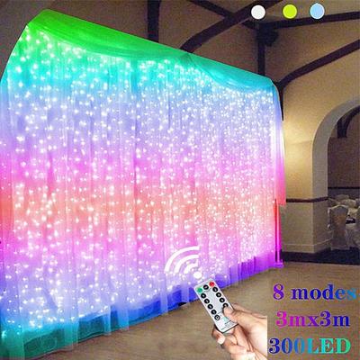 Занавес, светодиодные гирлянды, гирлянды, фестиваль, рождественские украшения, USB-пульт дистанционного управления, праздничные свадебные гирлянды для спальни, дома