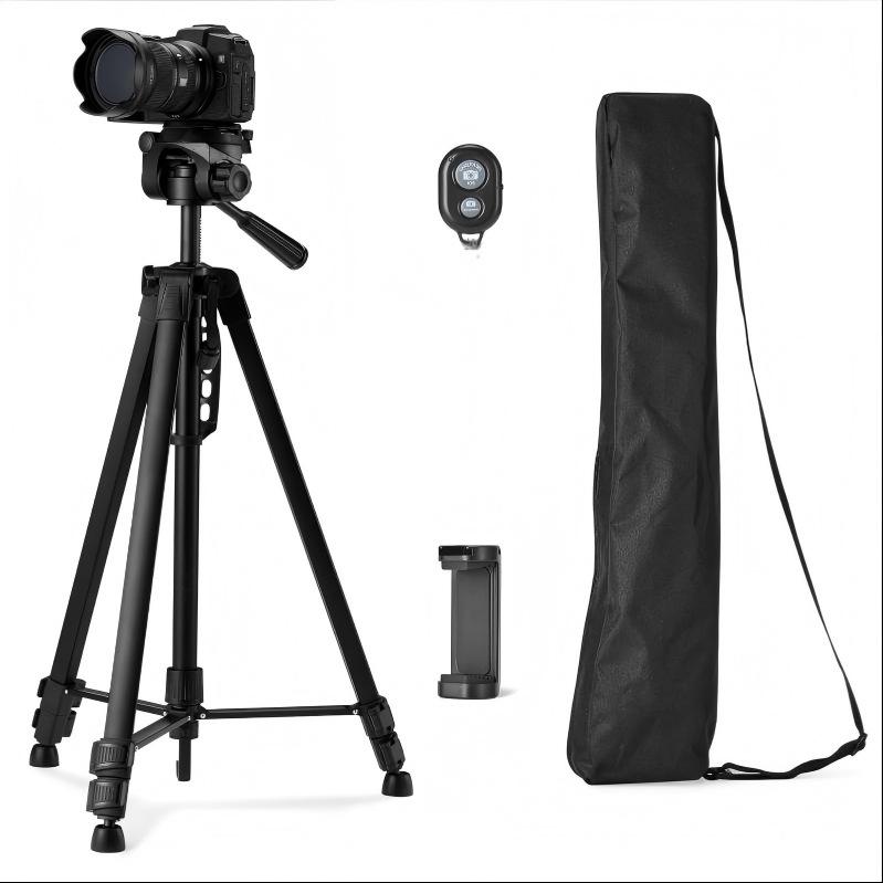 1,7-метровый штатив-крест для DSLR-камеры и телефона с Bluetooth для прямых трансляций и фотографии.