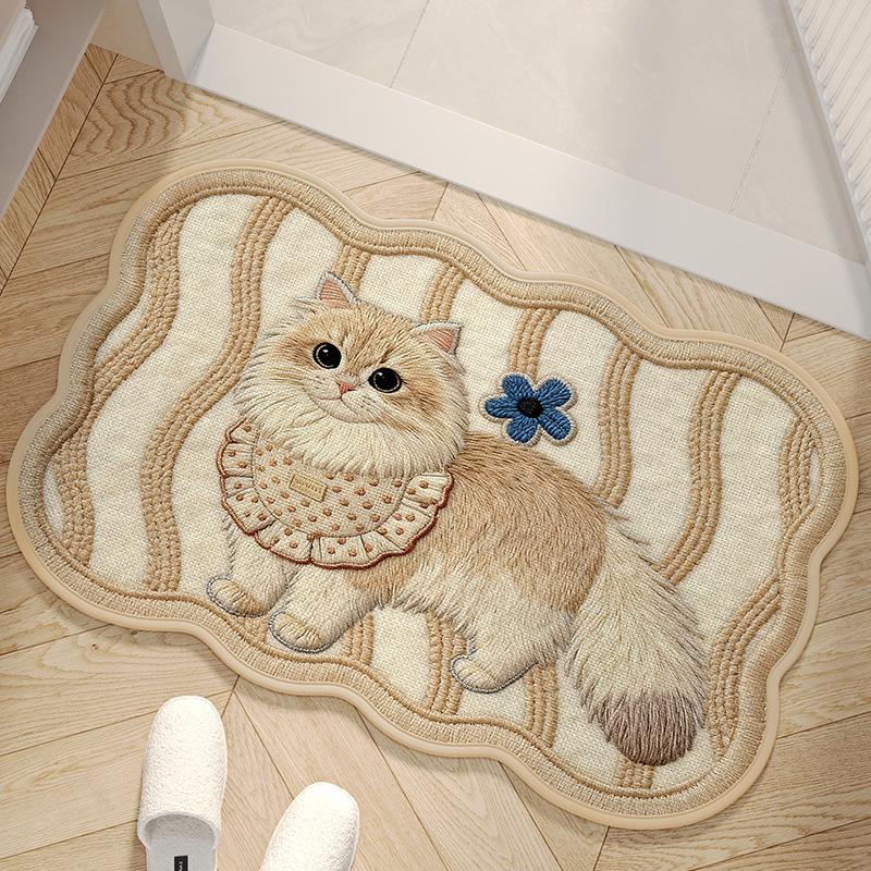 Cartoon Puppy Non-Slip Quick-Dry Water-Absorbent Bathroom Floor Mat