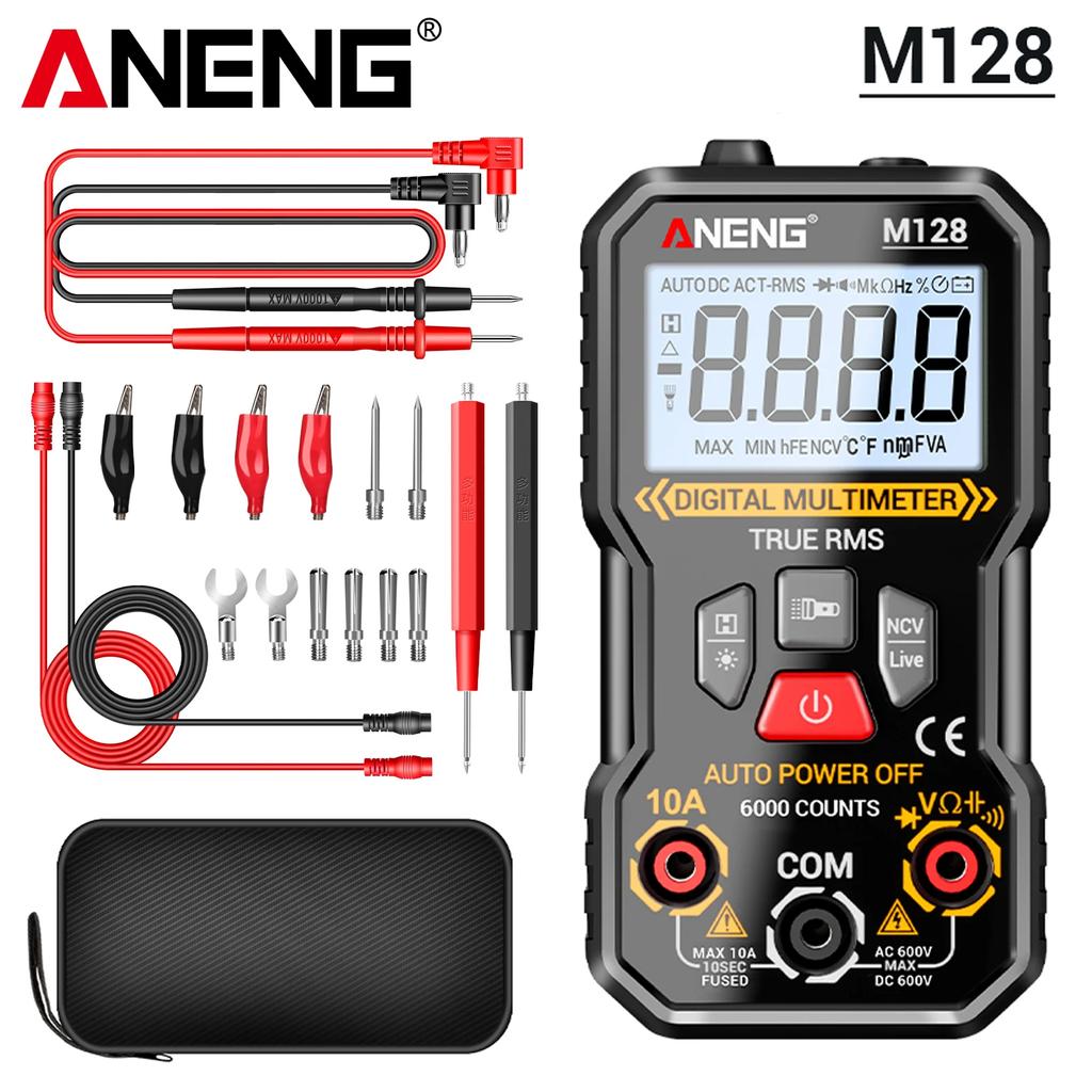 ANENG M128 Digital Backlit Screen Flashlight For Electrician Multimeter 6000 Counts NCV Voltage Detection AC/DC Voltage Tester