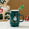 Рождественский подарок, соломенная кружка, мультяшная кружка с ручкой, большая емкость, простой набор, керамическая кружка, термостойкая кружка для воды