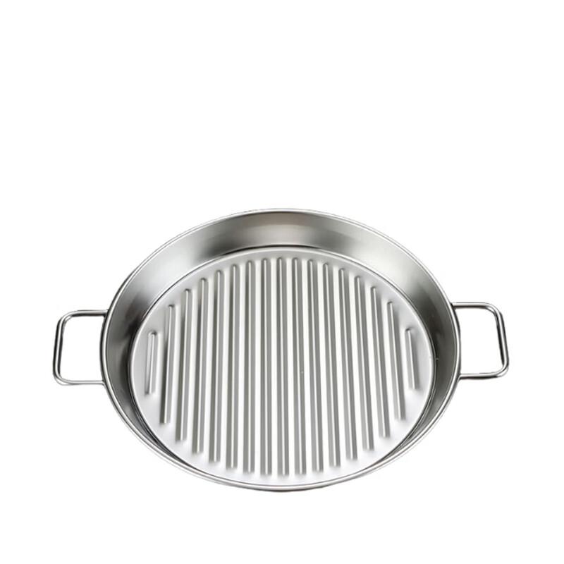 Круглая стальная сковорода для пиццы и подачи с ручками (2-Pack)