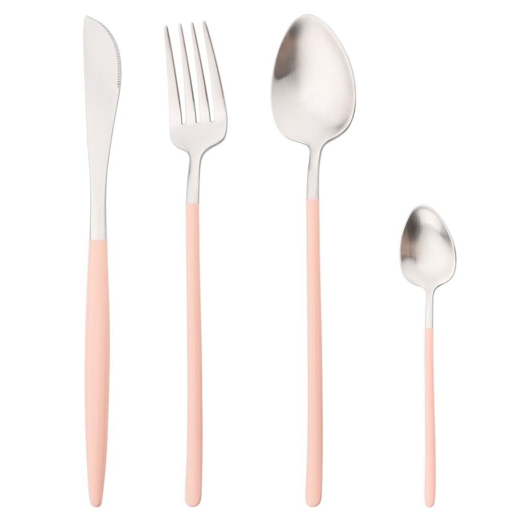 Matte Gold Stainless Steel Dinnerware Cutlery Set Dinner Knife Forks Coffee Spoon Silverware Kitchen Flatware Tableware Sets