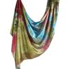 Silk Printed Scarf Wrap Shawl Ethnic Style Womens Lightweight Fashion Accessory 180x85cm
