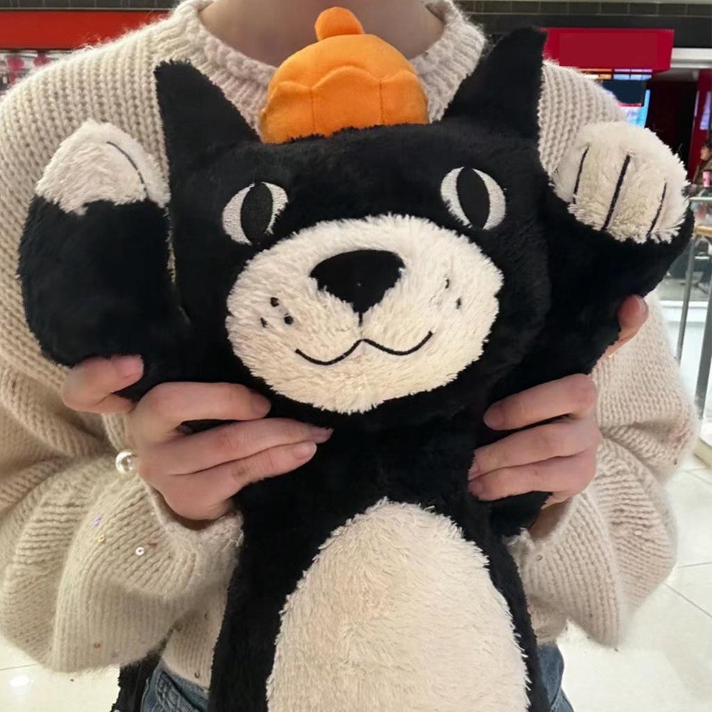Плюшевая игрушка Jili Cat, милая черная и кошачья плюшевая мягкая плюшевая игрушка, подходящая для Рождества, Дня святого Валентина, дня рождения, подарка, украшения для спальни, дивана