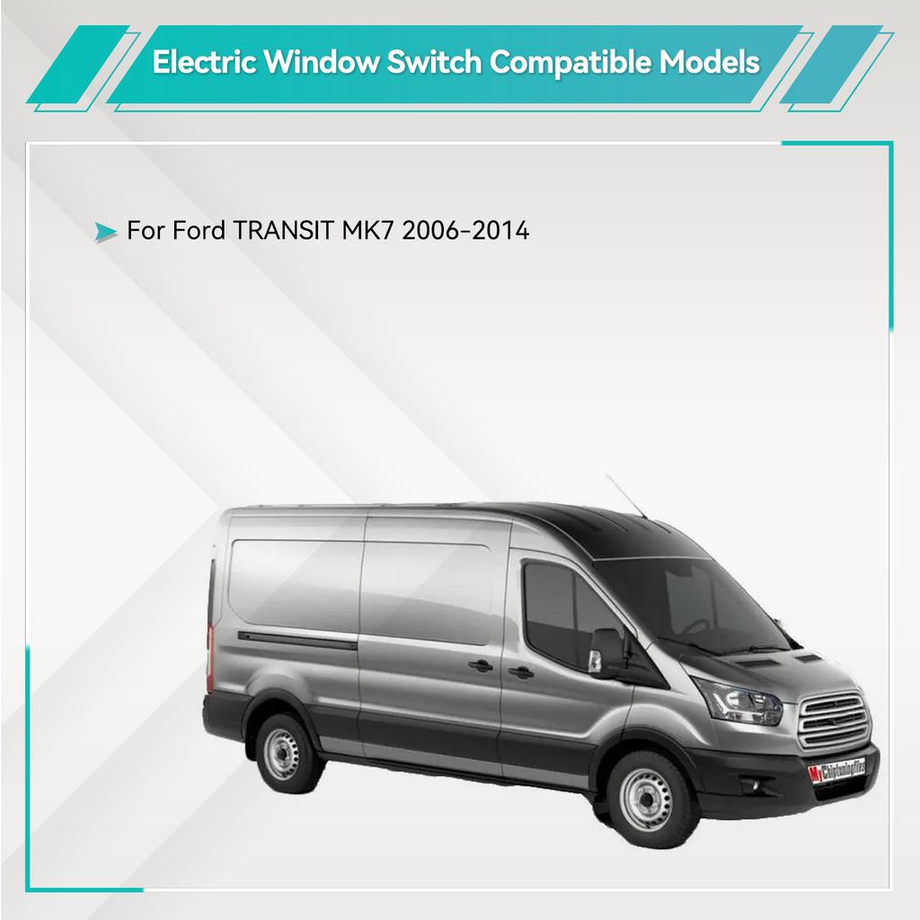 Кнопка переключателя управления электрическим стеклоподъемником двери, передняя левая и правая, одинарная для Ford Transit MK7 2006-2013 1383293 5C1T14529AA