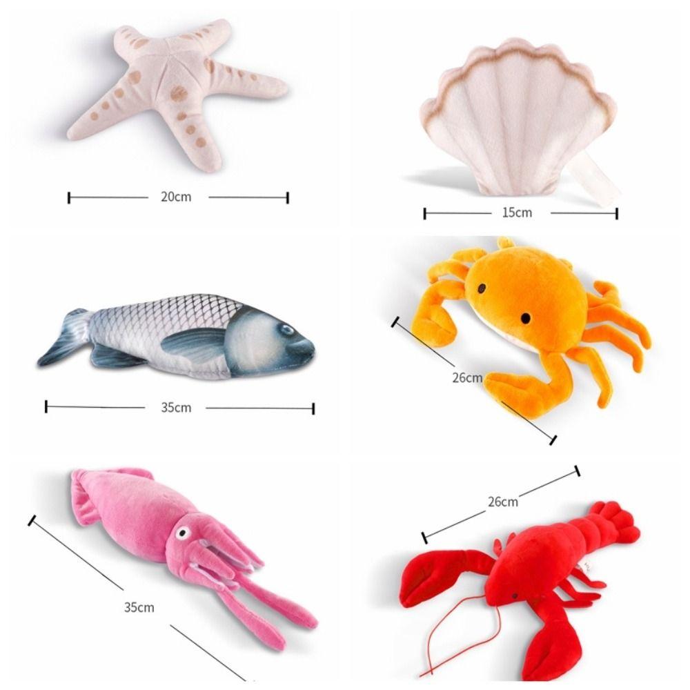 Морская звезда, гребешок, имитация лобстера, чучело морского парка, кальмар, краб, плюшевая детская игрушка