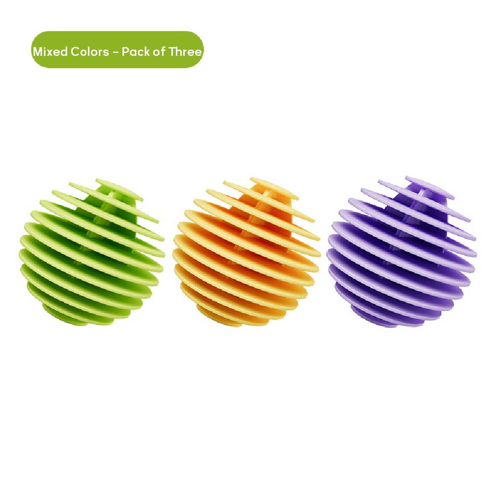 3PCS Reusable Magic Laundry Balls Anti Static TPR Soft Anti-Winding Clothes Cleaning Tools (Mixed Color)