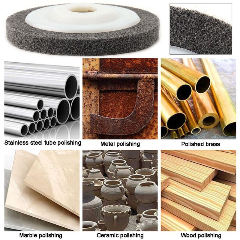 115mm 125mm Nylon Fiber Polishing Wheel Abrasive Sanding Disc for Angle Grinder Metal Woodworking Glass Cleaning Abrasive Tool