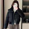 Модное зимнее пальто женское короткое парки с длинным рукавом свободное толстое теплое женские куртки
