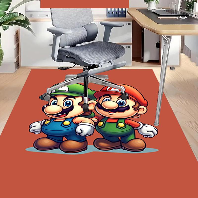 Mario Luigi Adventure Carpet For Playroom Bedroom Living Room Sofa Home Decorkids Game Area Rug Nonslip Floor Mat