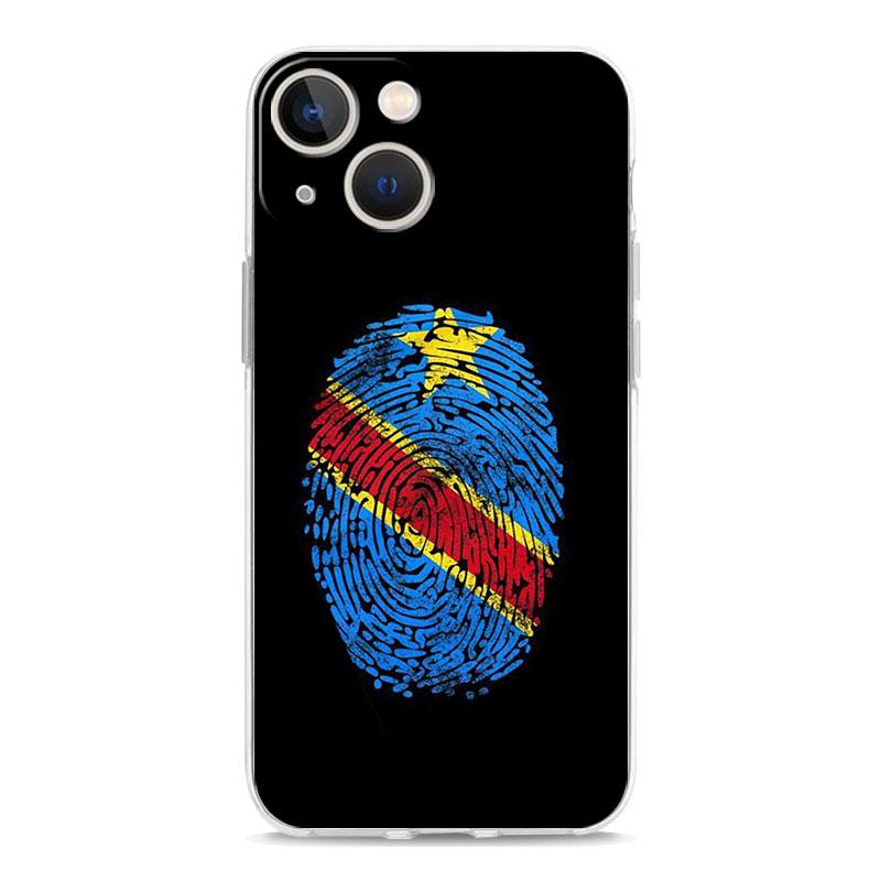 Флаг Конго Роскошный прозрачный чехол для телефона для iPhone 15 14 13 12 mini 11 Pro Max XS X XR SE 7 8 Plus Силиконовый прозрачный чехол