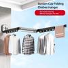Wall Mounted Drying Clothes Hanger Balcony Household Without Punching Cloth Hangers 360 Degree Rotating Folding Clothes Racks