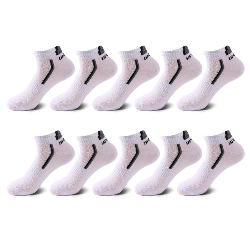 10 пар высококачественных мужских носков до щиколотки, дышащие хлопковые спортивные носки, сетчатые повседневные спортивные летние тонкие короткие Sokken, размер 38-48