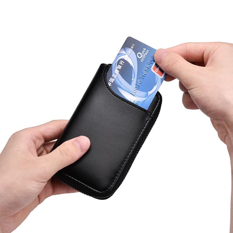 Genuine Leather KeyChain Unisex Key Bag Multifunction Organizer Wallet Holder Smart Housekeeper Car Small Key Case Zipper Keys Pouch AVE