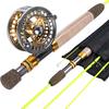Fly Fishing Rod and Reel Combos 9FT 4 Pieces Fly Fishing Rod Poles with 5/6 Metal Fly Fishing Reel