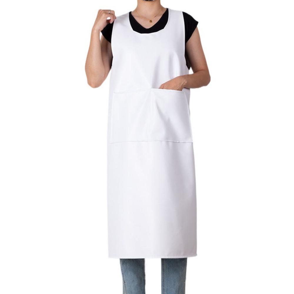 PU Leather Work Smock Oil-proof Cooking Work Clothes Durable Cleaning Apron  Dog Grooming