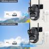 12MP 6K Wifi видеонаблюдение наружное три объектива 8-кратный зум PTZ безопасность обнаружение движения интеллектуальная камера видеонаблюдения Icsee IP Cam