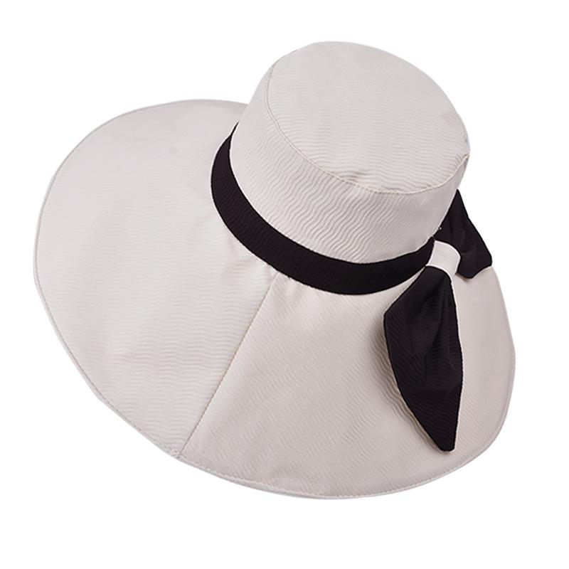 Рыбацкая шляпа с большими полями, летняя уличная шляпа от солнца с бантом, туристическая шляпа от солнца, женская пляжная шляпа-ведро