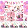 Makeup Birthday Party Supplies,Spa Party Decorations Set-Makeup Theme Party Decoration Plates Balloon Etc Makeup Birthday Party Decorations