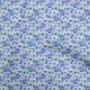 Cotton Flex Medium Blue Fabric Abstract Watercolor Floral Fabric For Sewing Printed Craft Fabric By The Yard 40 Inch