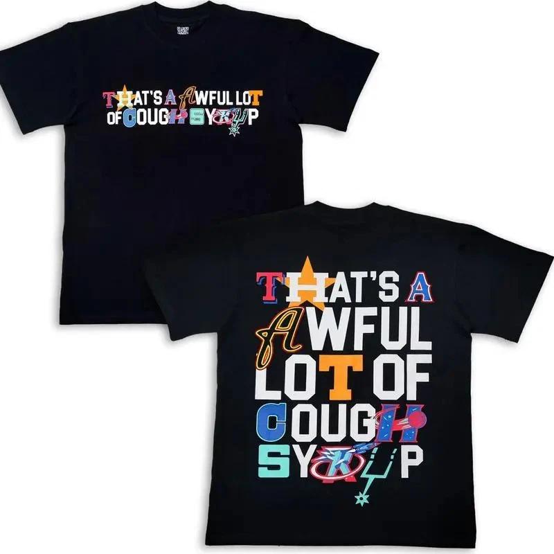 "That’s a Awful Lot of Cough Syrup" Mosaic Oversized Graphic T‑Shirt