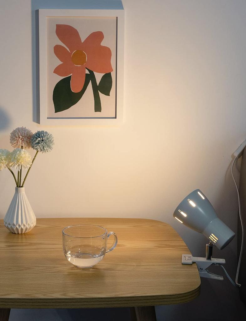 ANZENSHI E26 Clip Light Desk Lamp Rotating Angle for Light Bulb Sold White Room, Bedroom, Store, Separately,