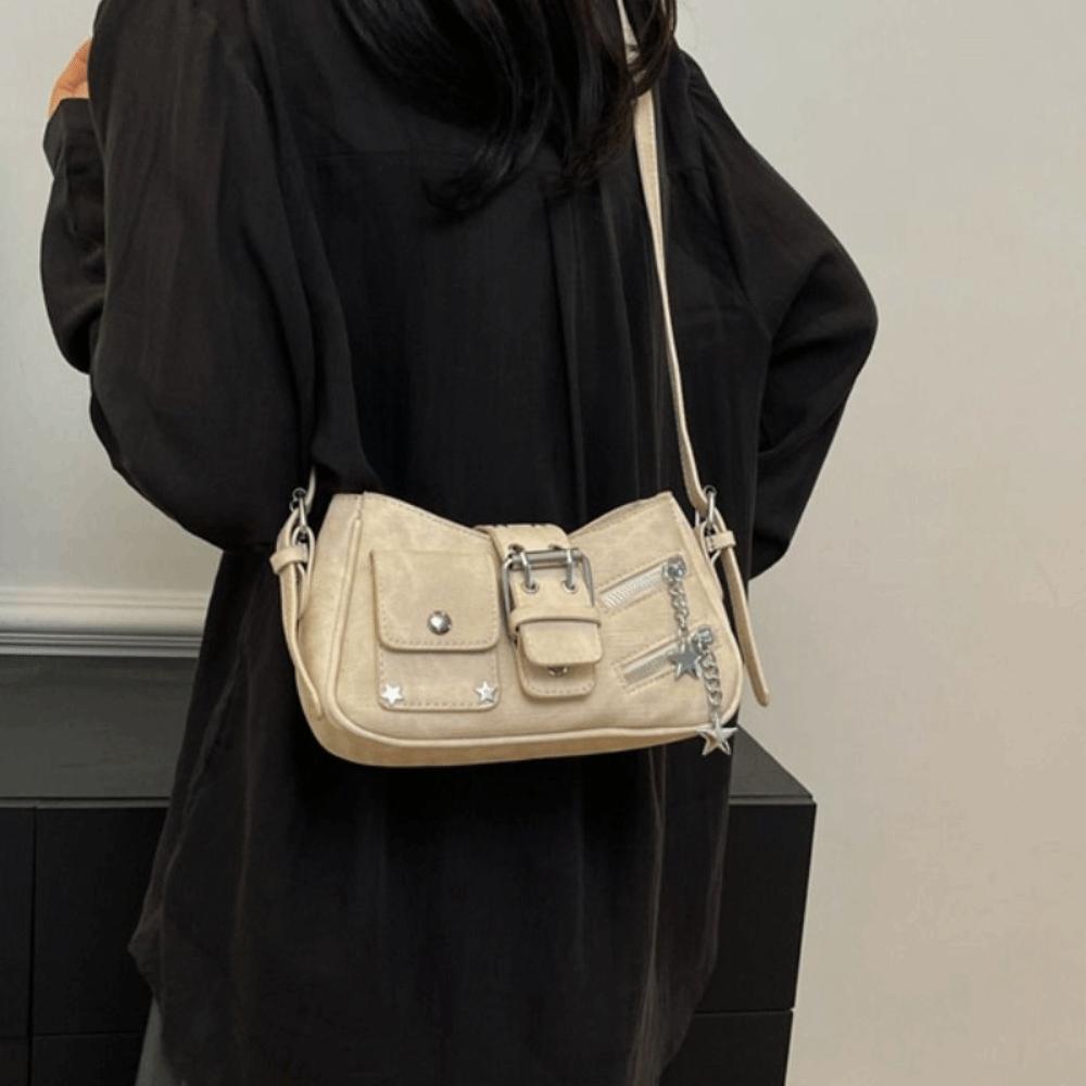 Star Spicy Girl Shoulder Bag Handbag Retro Crossbody Bag Portable Y2K Underarm Bag Shopping