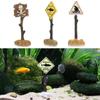 Artificial Aquarium Decoration Resin Aquarium Background Interesting Shark Warning Sign  Fish Tank