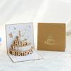 1pc 3D Happy Birthday Greeting Card, Foldable Birthday Gift Blessing Cake Holiday Card, Pop Up Greeting Card, Pop Up Card