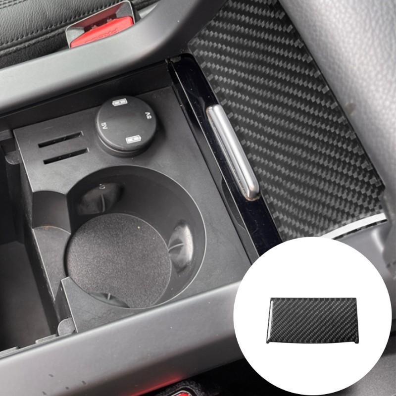 Car Air Conditioning Vent Armrest Cup Holder Stop Panel For Land Rover Discovery Sport 2015- Carbon Fiber Sticker