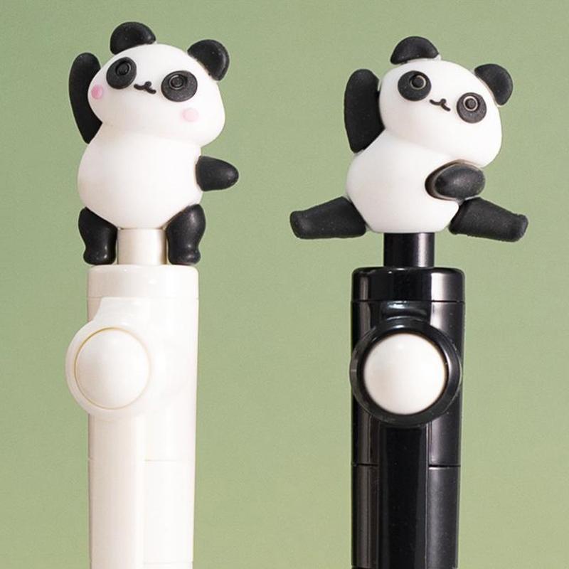Шариковая ручка Kawaii Panda Креативные вращающиеся гелевые ручки Милые письменные принадлежности Школьные канцелярские принадлежности Подарки для студентов