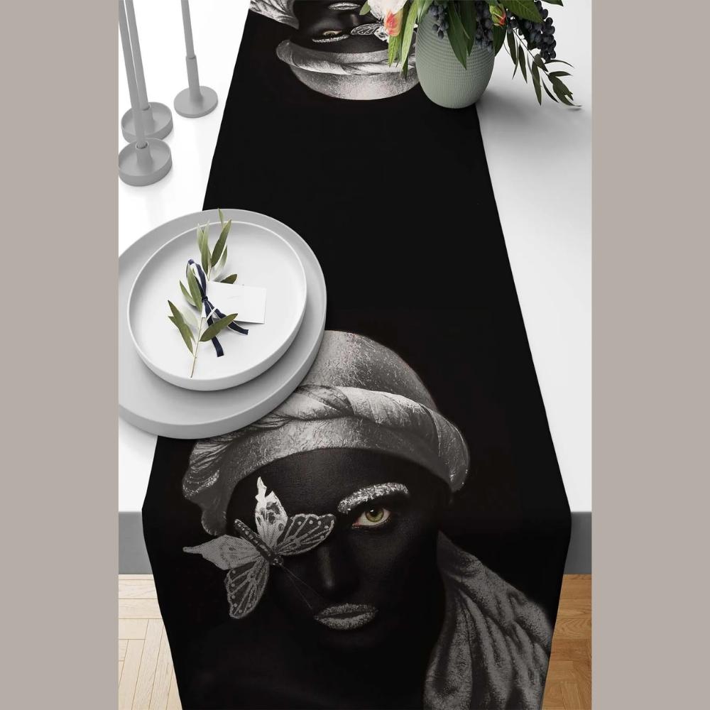 40x140 см Замшевая тканая ткань премиум-класса, устойчивая к пятнам, скатерть с цифровой печатью Runner VHR-8