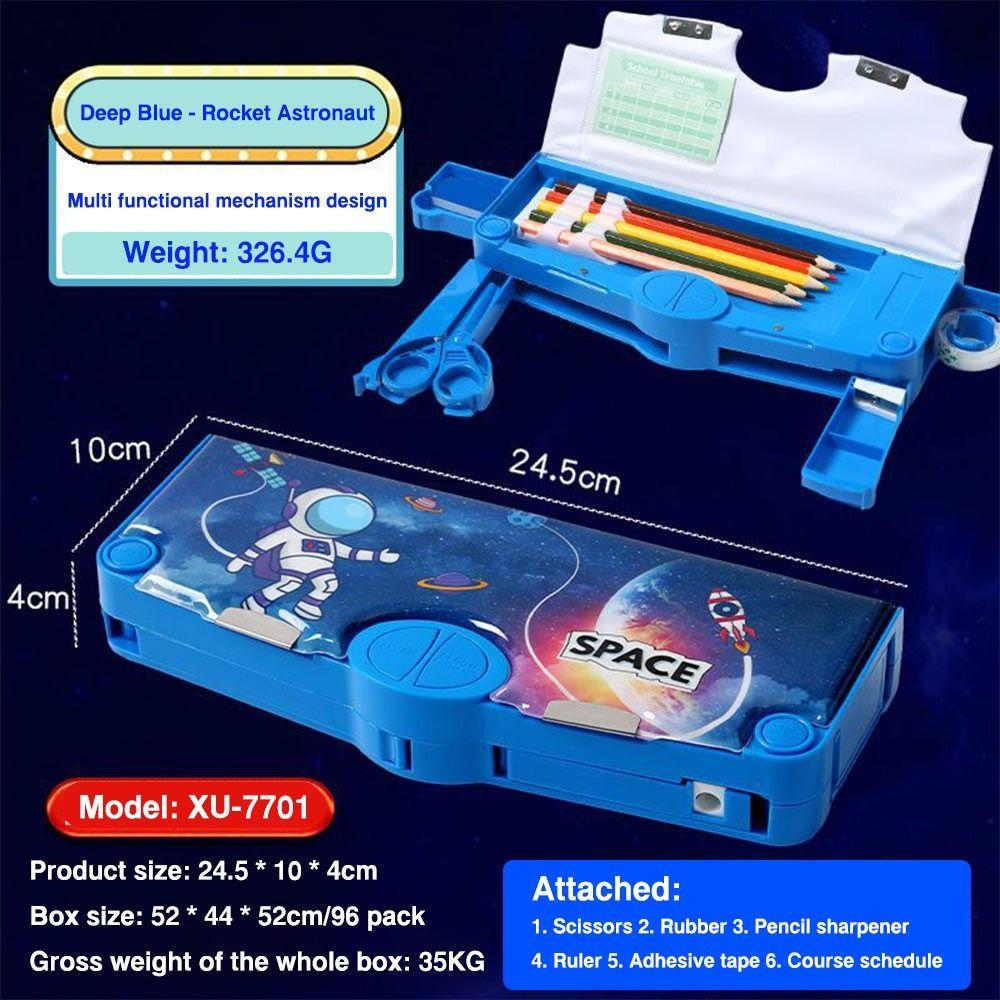 Двухъярусный пенал с точилкой Органайзер для канцелярских принадлежностей Для мальчиков/девочек