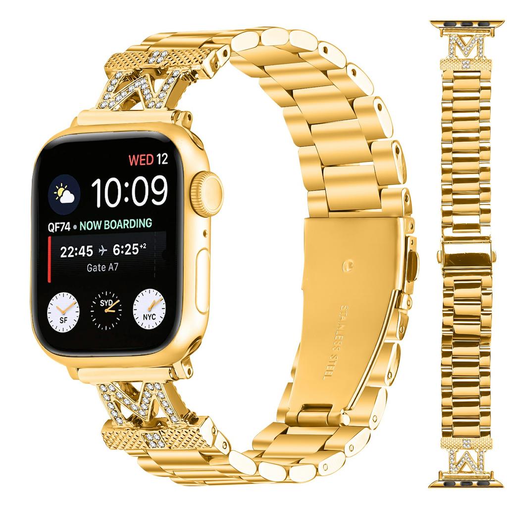 Ремешок для Apple Watch Series 10 Ultra 9 8 7 SE 6 5 4 3 2 1 46 мм 49 мм 45 мм 44 мм 42 мм из нержавеющей стали M-типа