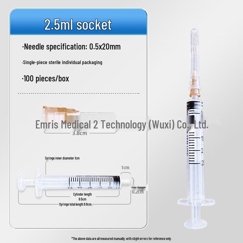 Disposable Sterile Syringe with Needle, 1-20ml, Screw Thread Socket