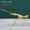 Golden Ant Ornaments: Elegant Desktop Home Decor, Retro Metal Crafts, Perfect Small Furnishings