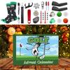 Рождественский календарь обратного отсчета Гольф 24 Дня Маркеры Тисы Мячи Гольф Адвент-календарь Подарок на тему гольфа Креативный праздничный сюрприз
