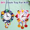 Kids Handmade Cartoon Clock Toy DIY Making Non-woven Clock Make Your Own Teaching Clock Toy Children Time