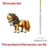 2D Плоская Рождественская Подвеска для Подвешивания DIY Аксессуары Многосценная Автомобильная Подвеска в виде Лошади Акриловое Рождественское Украшение для Подвешивания на Елку Navidad Decor