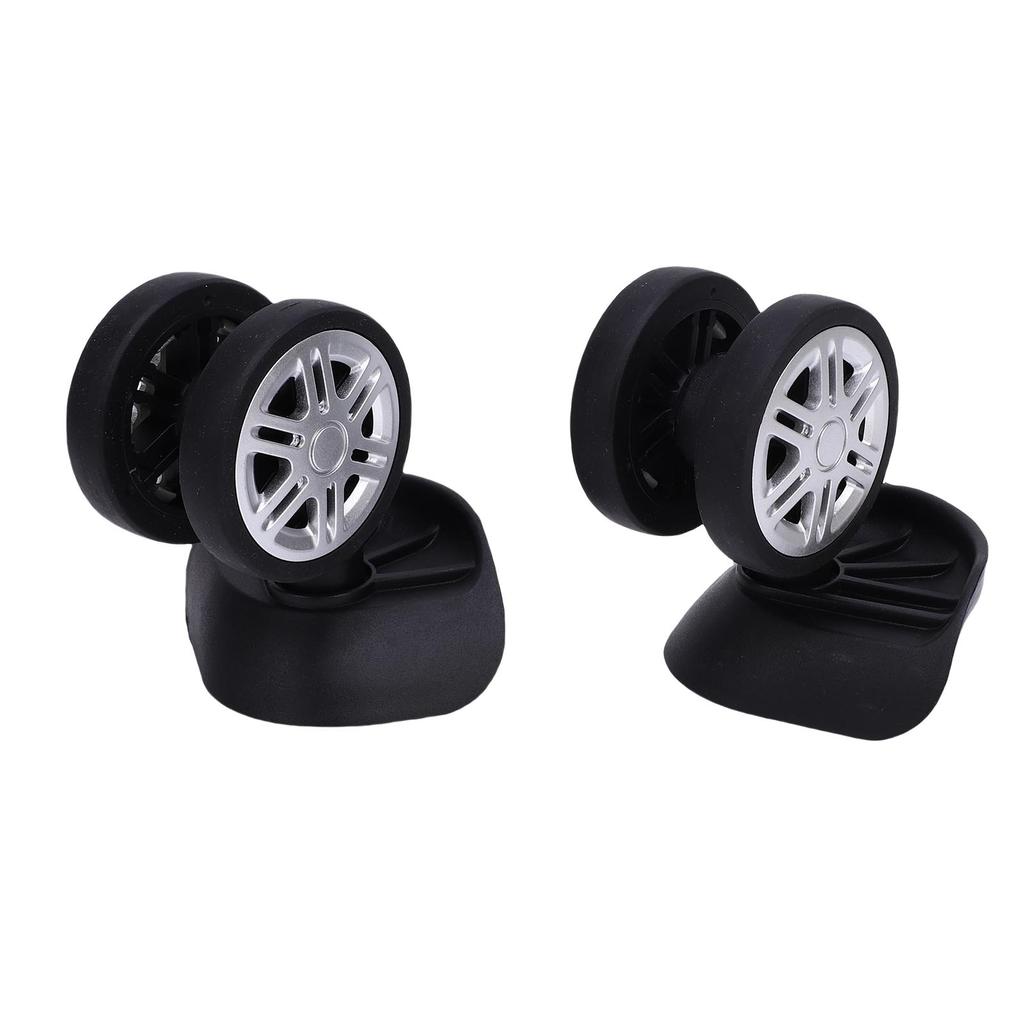 2 шт. Колеса для чемодана, черные, универсальные, вращающиеся, тихие, двухрядные ролики для запасных частей